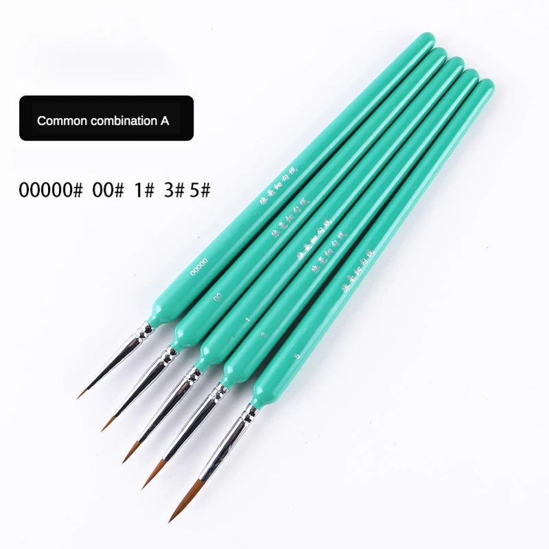 Miniature Artist Paint Brushes – Weasel Hair Gouache & Watercolor Set
