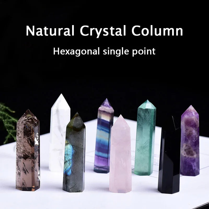 Natural Single-Point Crystal Column