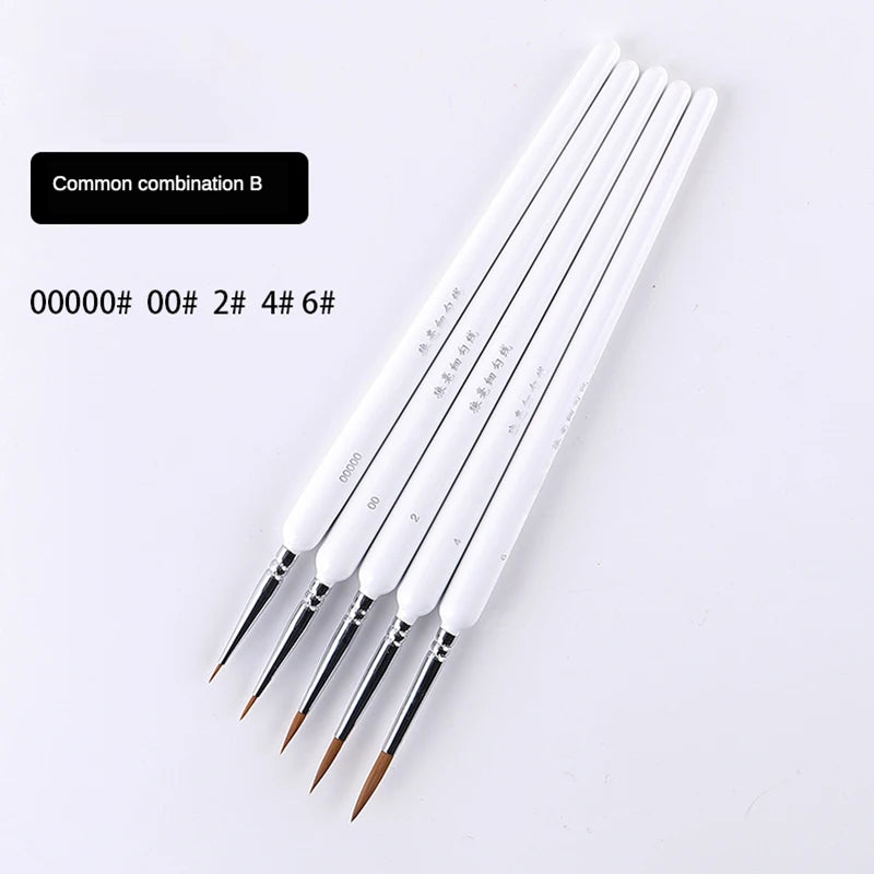Miniature Artist Paint Brushes – Weasel Hair Gouache & Watercolor Set