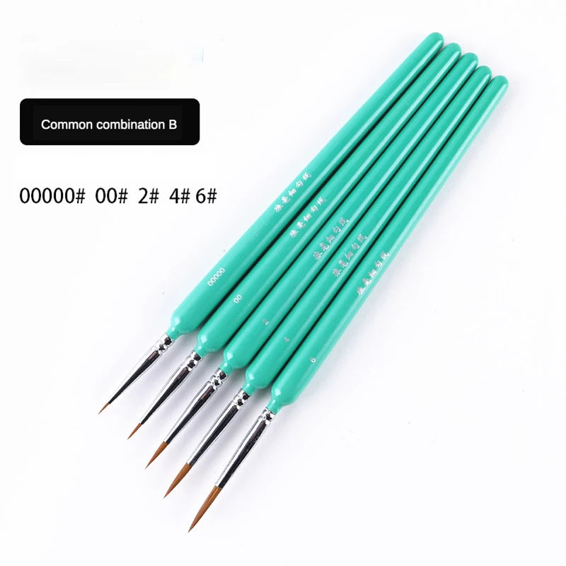 Miniature Artist Paint Brushes – Weasel Hair Gouache & Watercolor Set