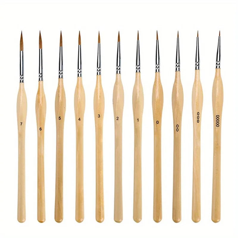 Miniature Paint Brush Set – Premium Goat Hair Drybrush Kit for Models