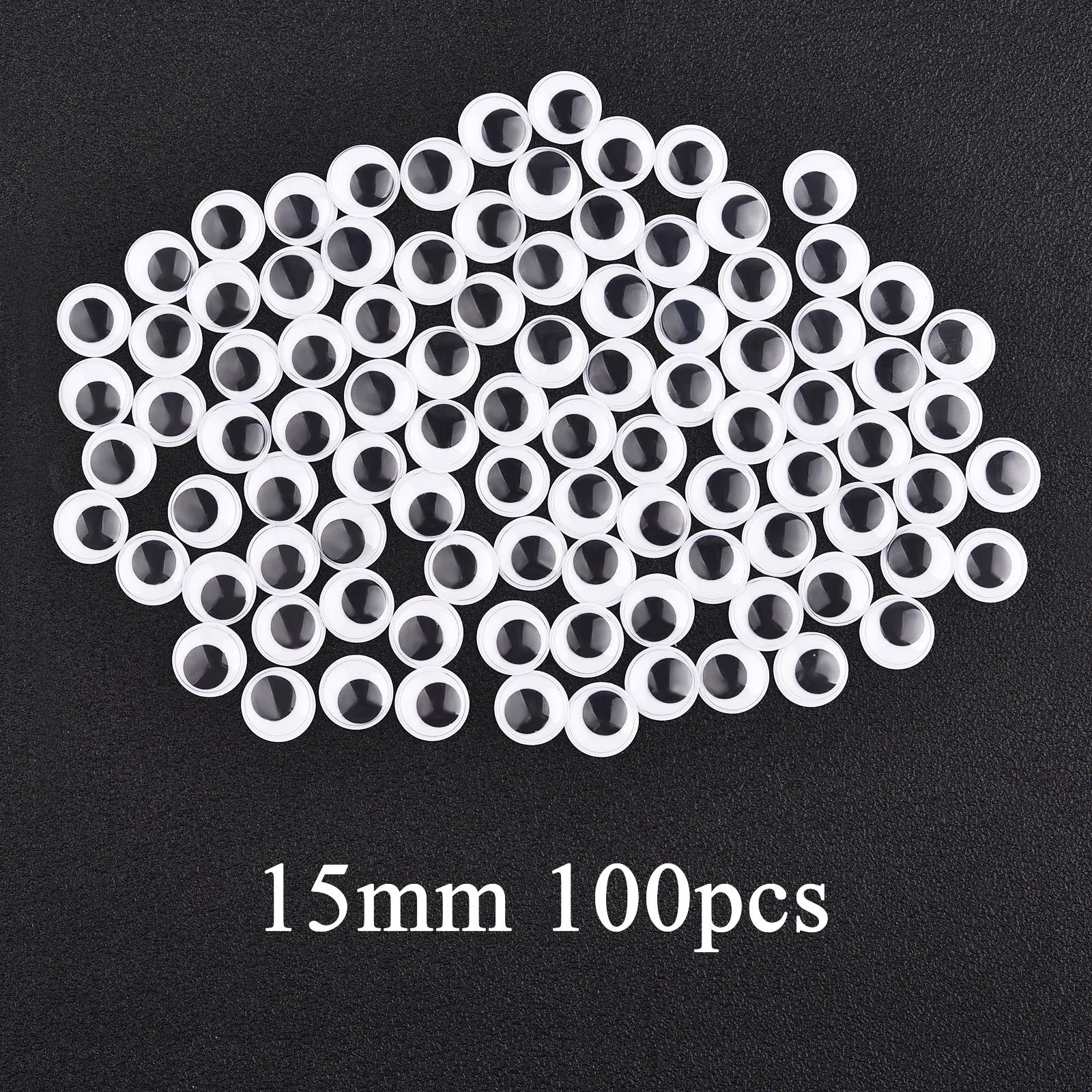 DIY Movable Animal Eyes – Self-Adhesive Black & White Doll Eyes