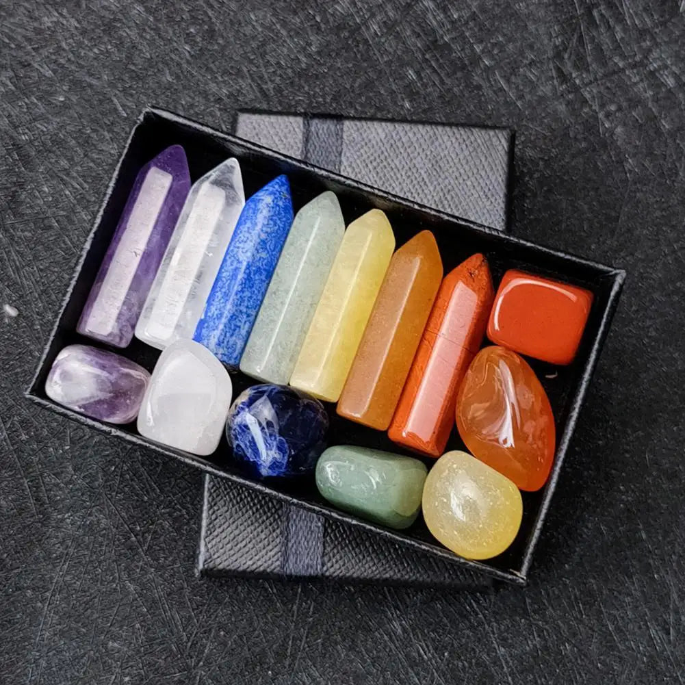 Natural Crystal Gemstone Set – 7/8/10/14PCS Chakra Healing Quartz