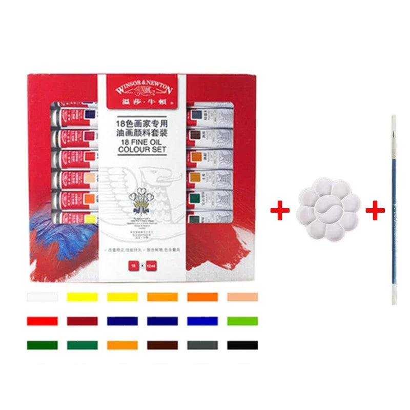 Winsor & Newton Oil Paint Set with Brushes & Palette