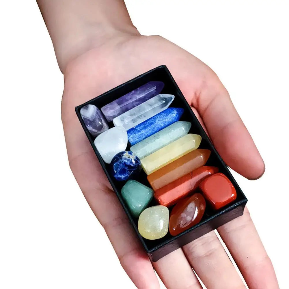 Natural Crystal Gemstone Set – 7/8/10/14PCS Chakra Healing Quartz