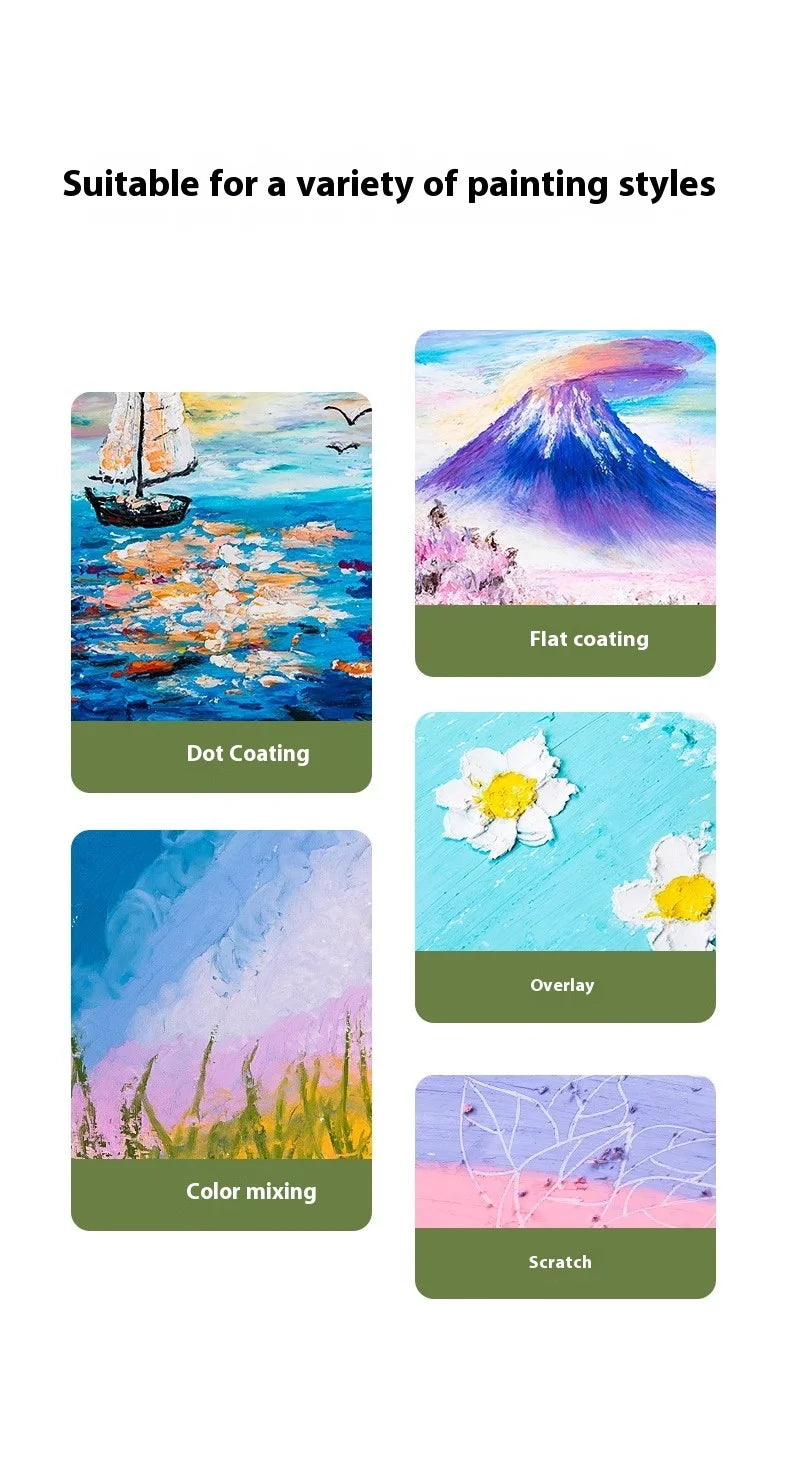 Delgreen Oil Pastel Set – 24/36/48/72 Colors for Art & Drawing