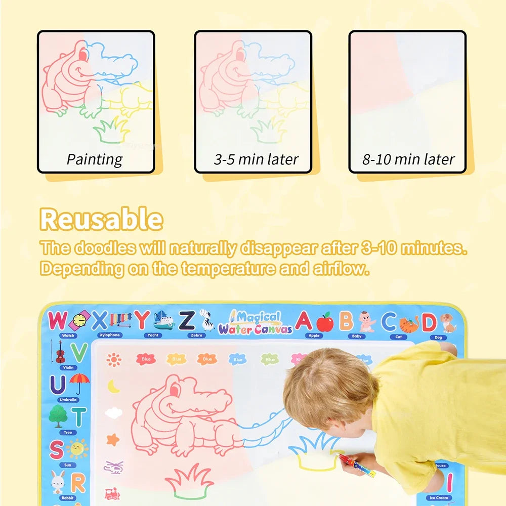 Magic Water Drawing Mat – Reusable Doodle Painting Board for Kids