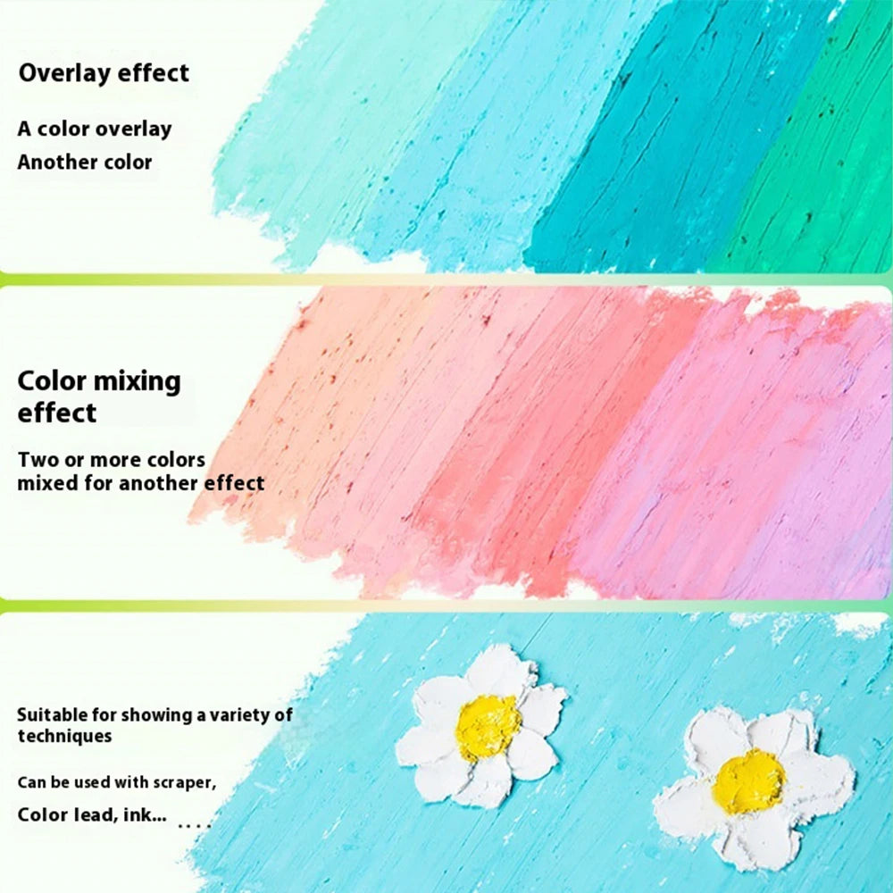 Delgreen Oil Pastel Set – 24/36/48/72 Colors for Art & Drawing