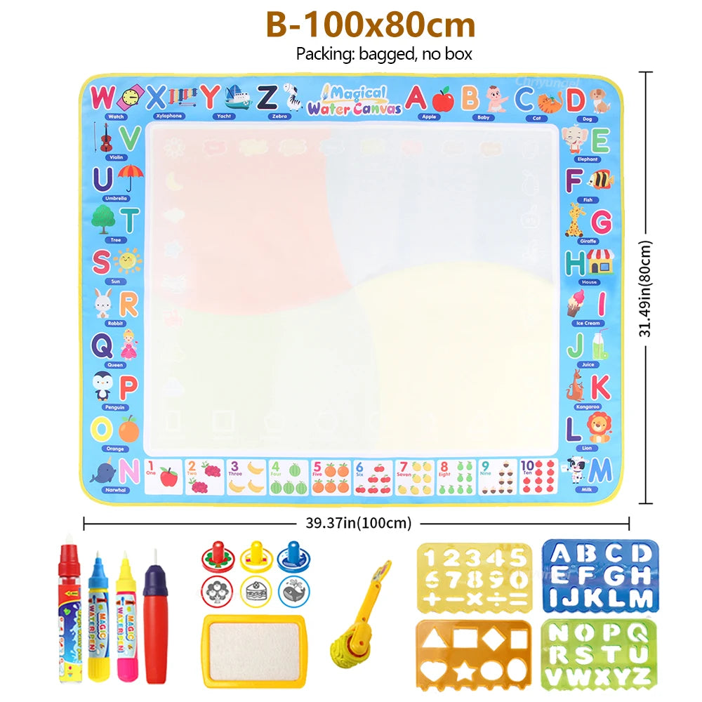 Magic Water Drawing Mat – Reusable Doodle Painting Board for Kids