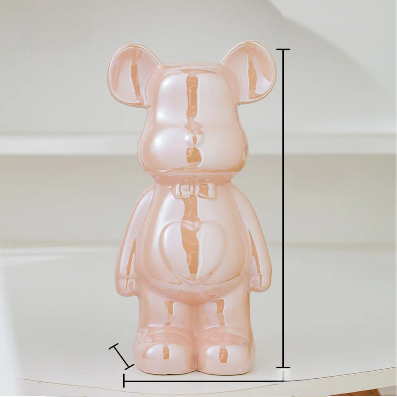Aesthetic Teddy Bear Ceramic Statue