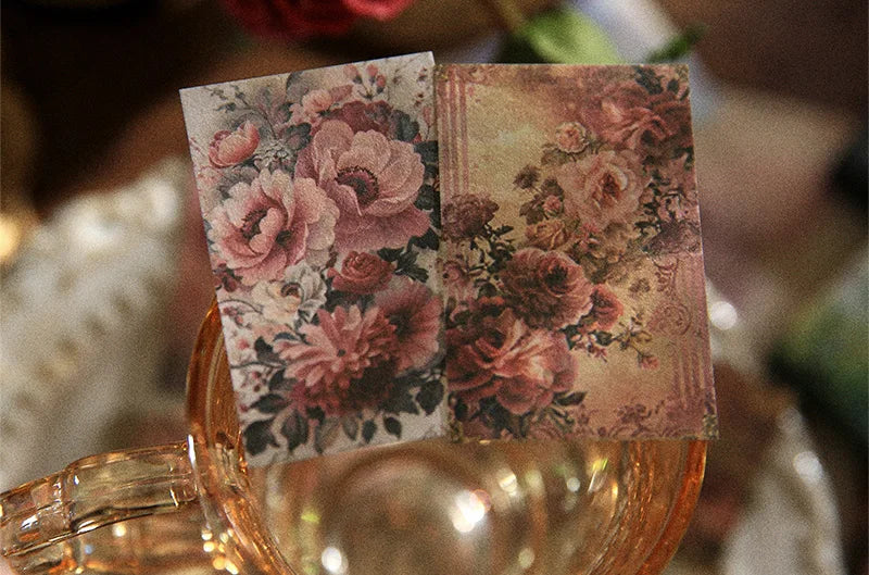 100pcs Retro Aesthetic Scrapbooking Paper – DIY Journaling & Vintage Decor