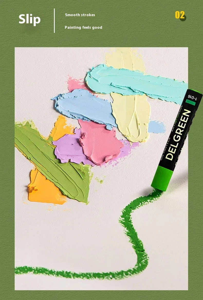 Delgreen Oil Pastel Set – 24/36/48/72 Colors for Art & Drawing