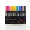 8/12 Colors Metallic Double Line Art Marker Pens