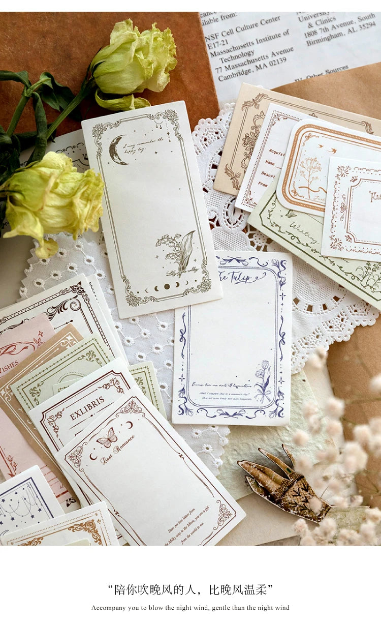100Pcs Vintage Writable Notes – DIY Journal & Scrapbooking Paper