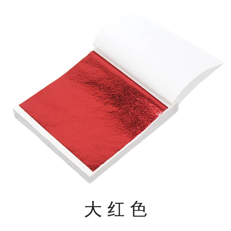 Gold & Silver Leaf Foil Sheets – 100pcs DIY Craft & Nail Art