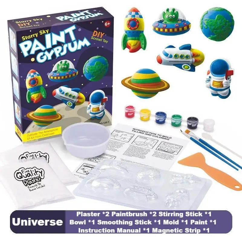 Handmade DIY Plaster Doll Painting Craft Kit for Kids