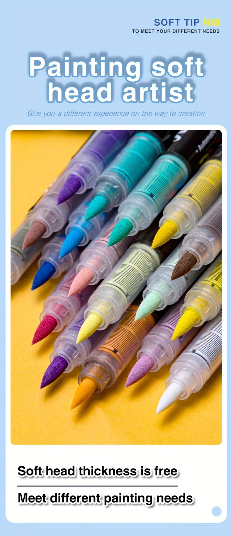 Multi-Color Soft Tip Art Markers – Acrylic Markers for Various Surfaces