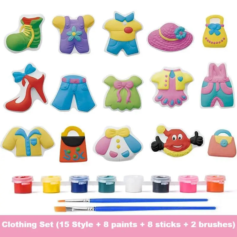 Handmade DIY Plaster Doll Painting Craft Kit for Kids