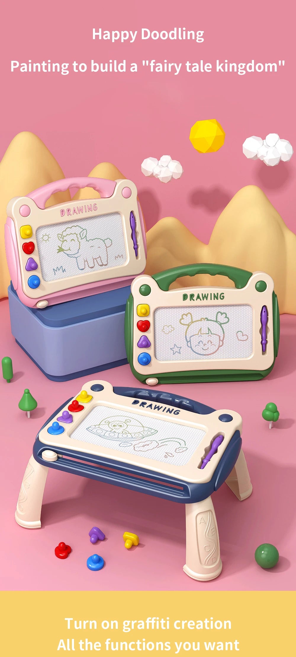 Children’s Magnetic Drawing Board – Educational Art & Graffiti Toy
