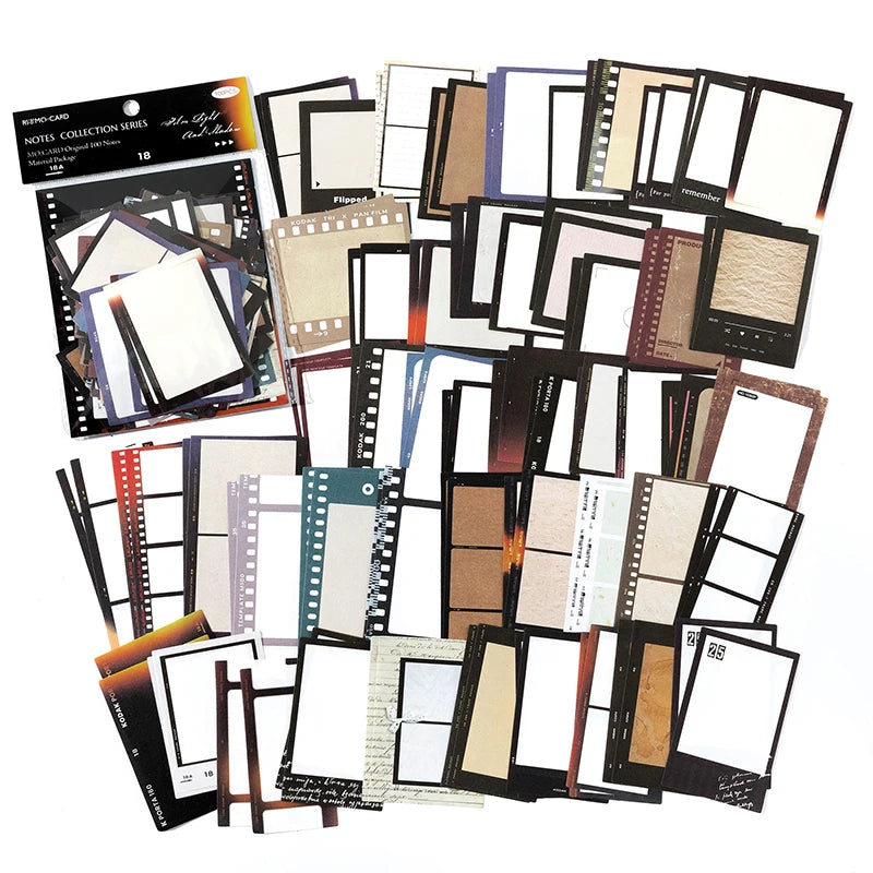 100Pcs Vintage Writable Notes – DIY Journal & Scrapbooking Paper