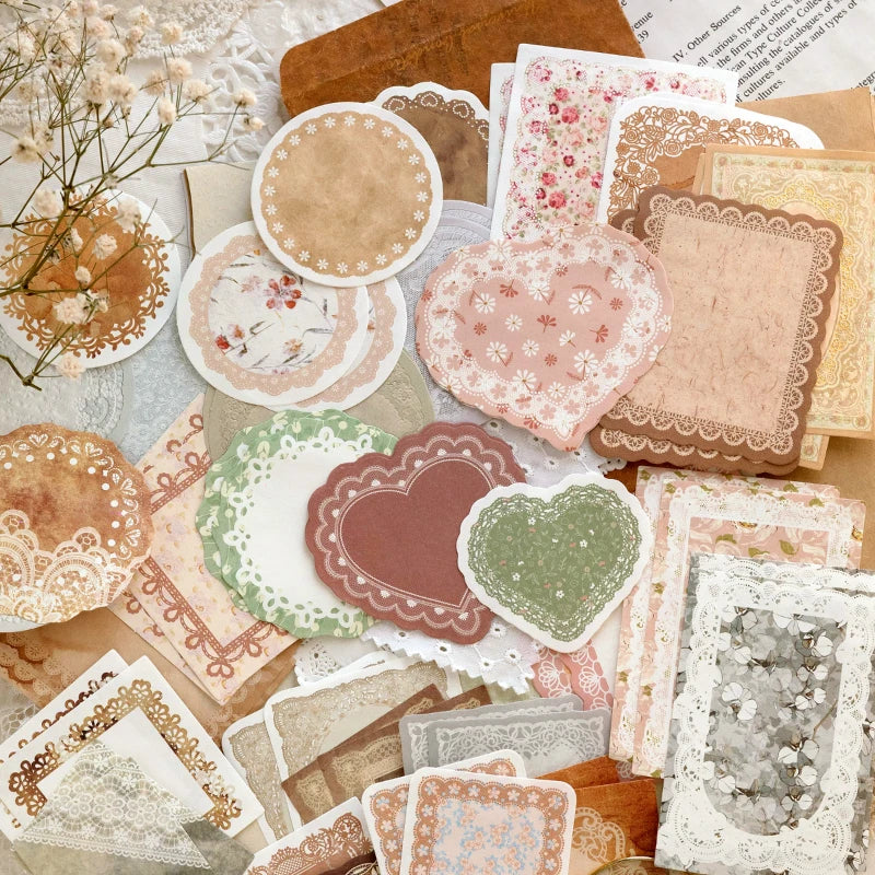 100Pcs Vintage Writable Notes – DIY Journal & Scrapbooking Paper