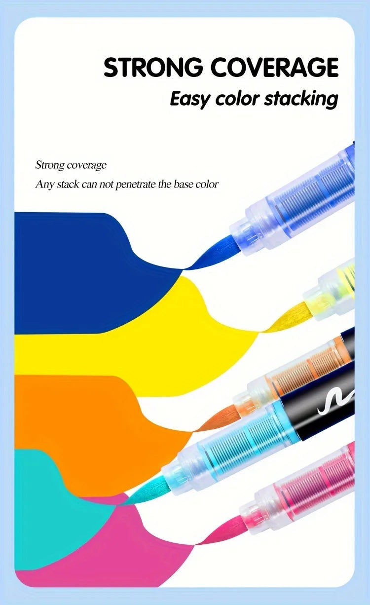 Multi-Color Soft Tip Art Markers – Acrylic Markers for Various Surfaces
