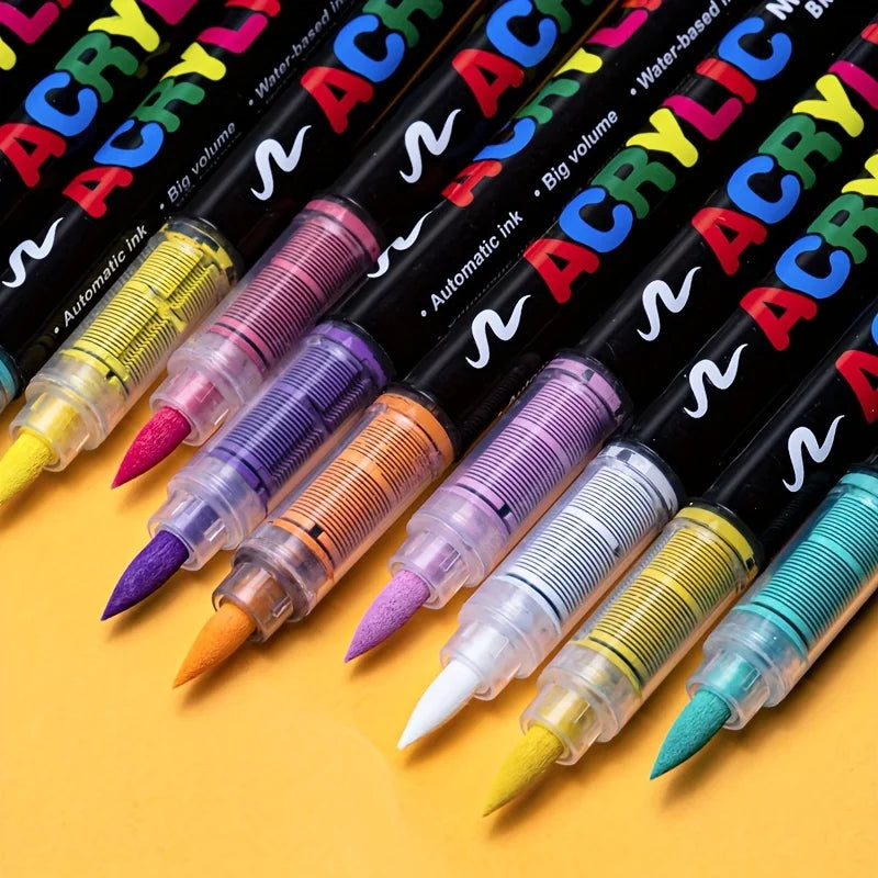 Multi-Color Soft Tip Art Markers – Acrylic Markers for Various Surfaces