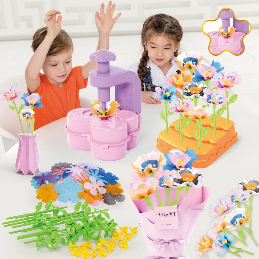 Kids DIY Flower Bouquet Kit – Educational Craft Toy