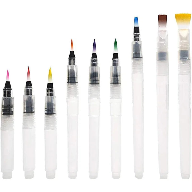 3/7pcs Watercolor Brush Pens with Water Storage