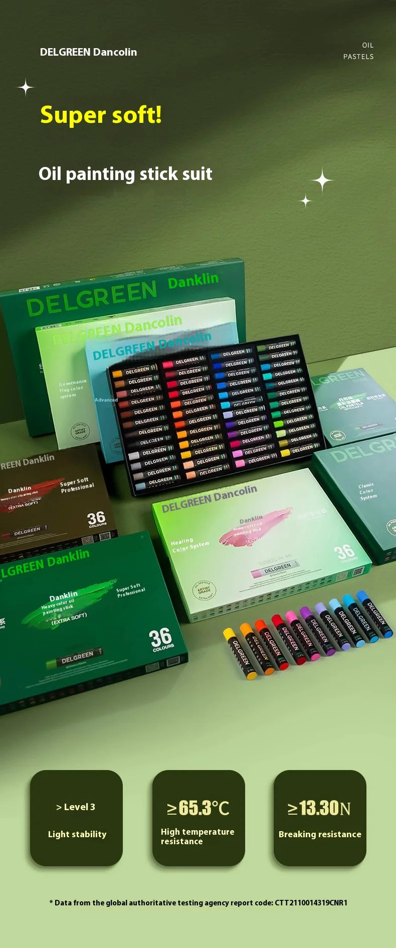 Delgreen Oil Pastel Set – 24/36/48/72 Colors for Art & Drawing