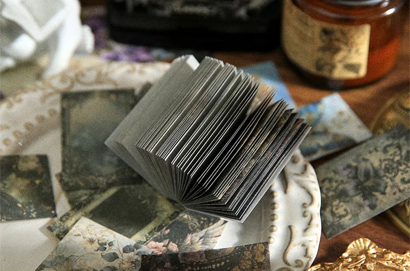 100pcs Retro Aesthetic Scrapbooking Paper – DIY Journaling & Vintage Decor