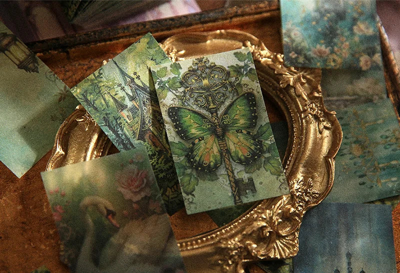 100pcs Retro Aesthetic Scrapbooking Paper – DIY Journaling & Vintage Decor