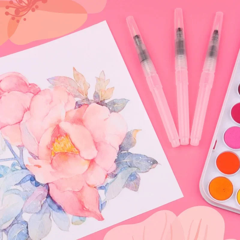 3/7pcs Watercolor Brush Pens with Water Storage