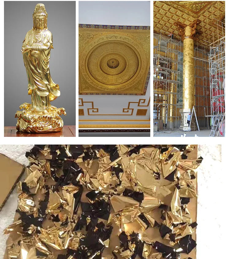 Gold & Silver Leaf Foil Sheets – 100pcs DIY Craft & Nail Art