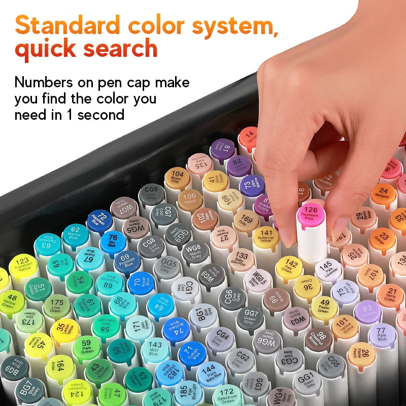 Professional Dual Tip Alcohol Art Marker Set