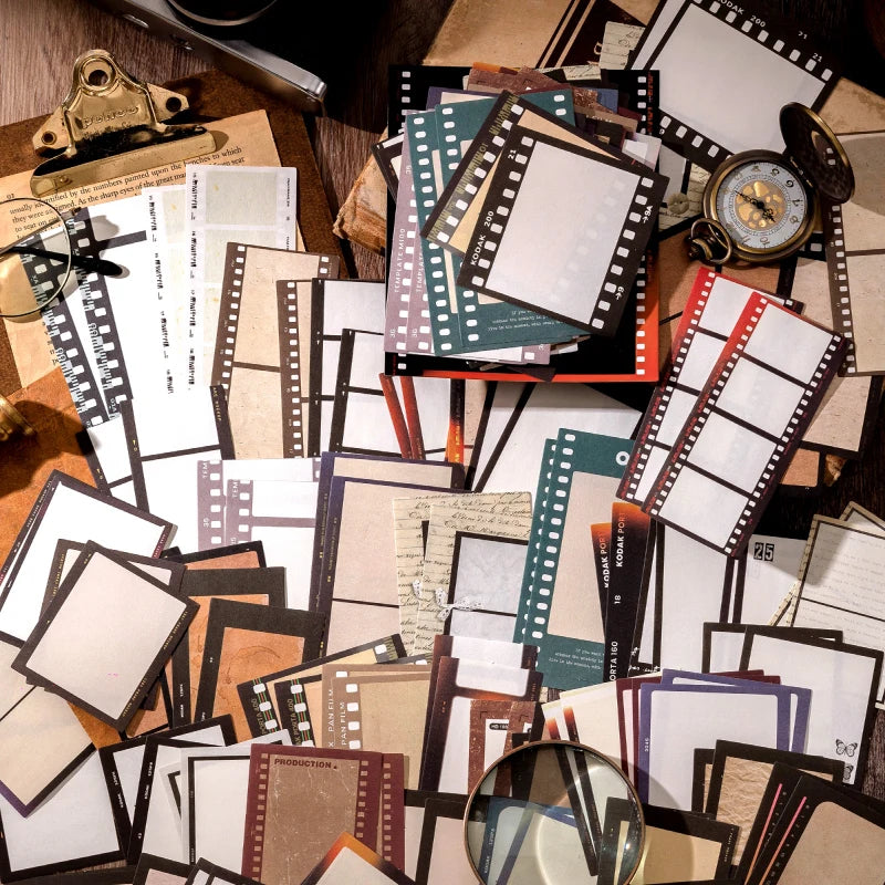 100Pcs Vintage Writable Notes – DIY Journal & Scrapbooking Paper