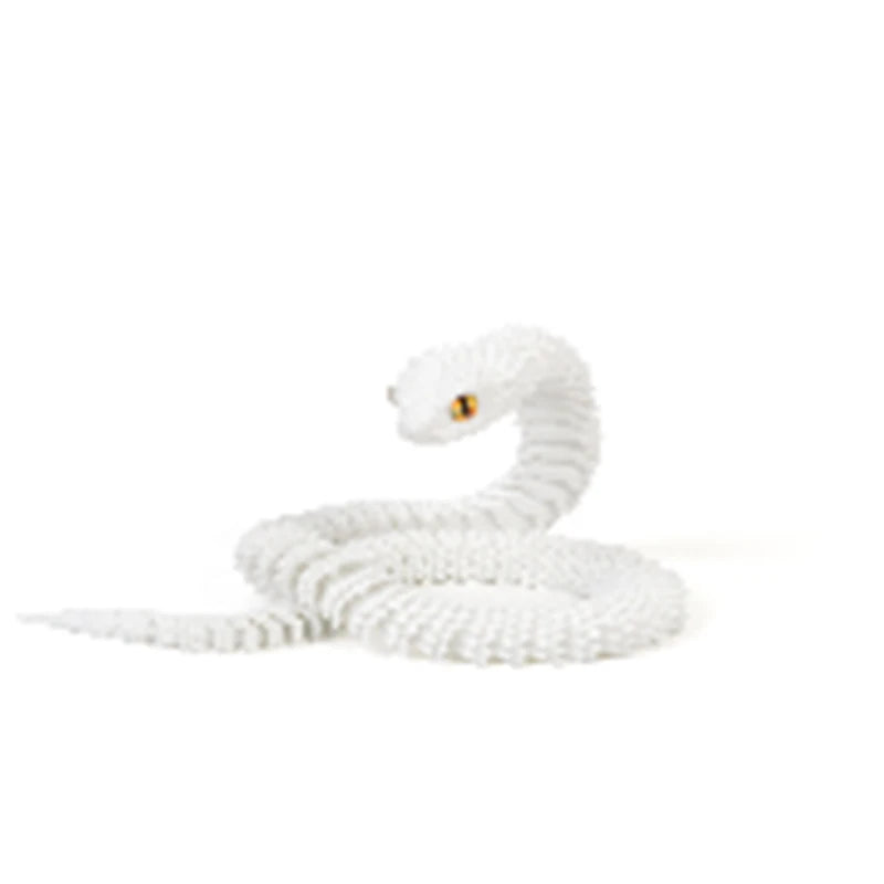 3D Printed Snake Model – Colorful Animal Desk & Room Decor