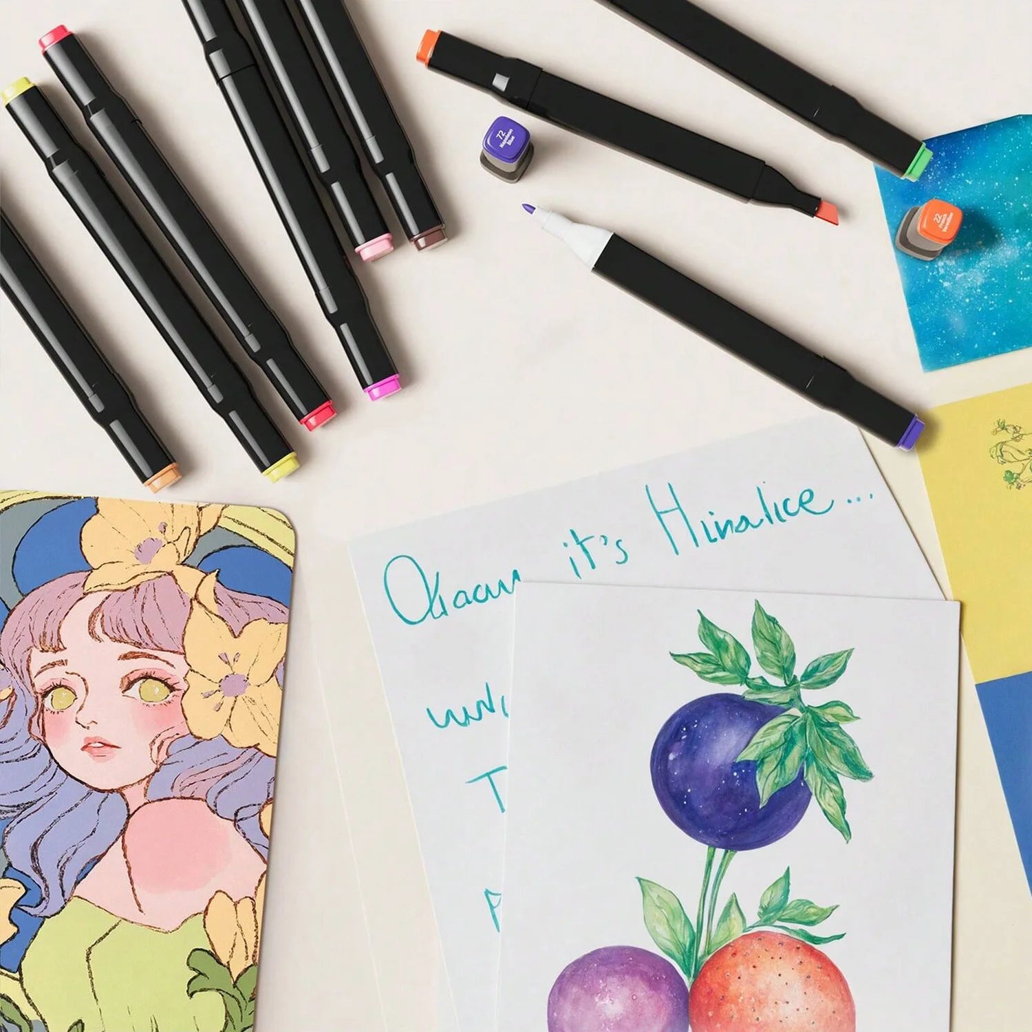 Dual Tip Alcohol Art Markers – Permanent Sketch & Illustration Set