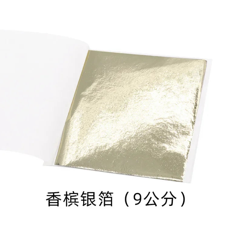 Gold & Silver Leaf Foil Sheets – 100pcs DIY Craft & Nail Art