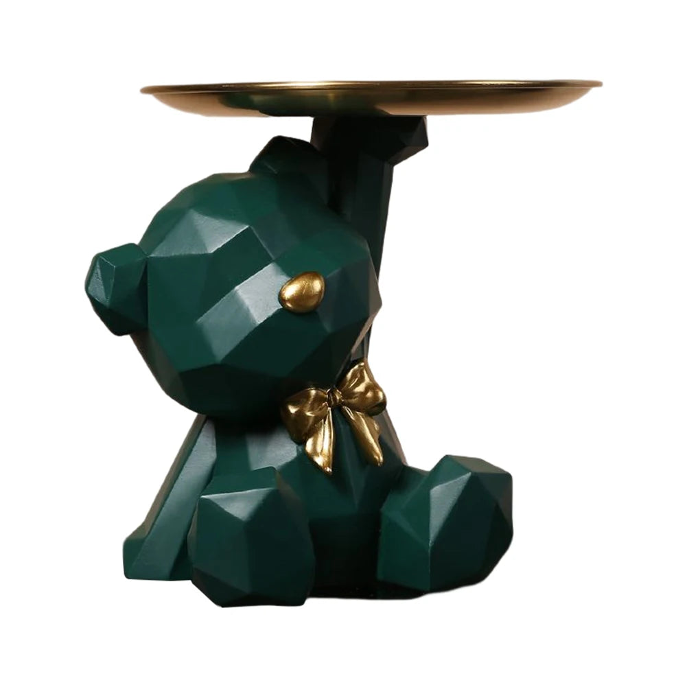 Geometric Bear Resin Sculpture – Desk Storage & Decorative Ornament
