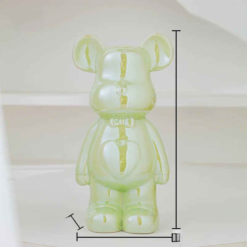 Aesthetic Teddy Bear Ceramic Statue