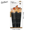 12pcs Nylon Bristle Paint Brush Set