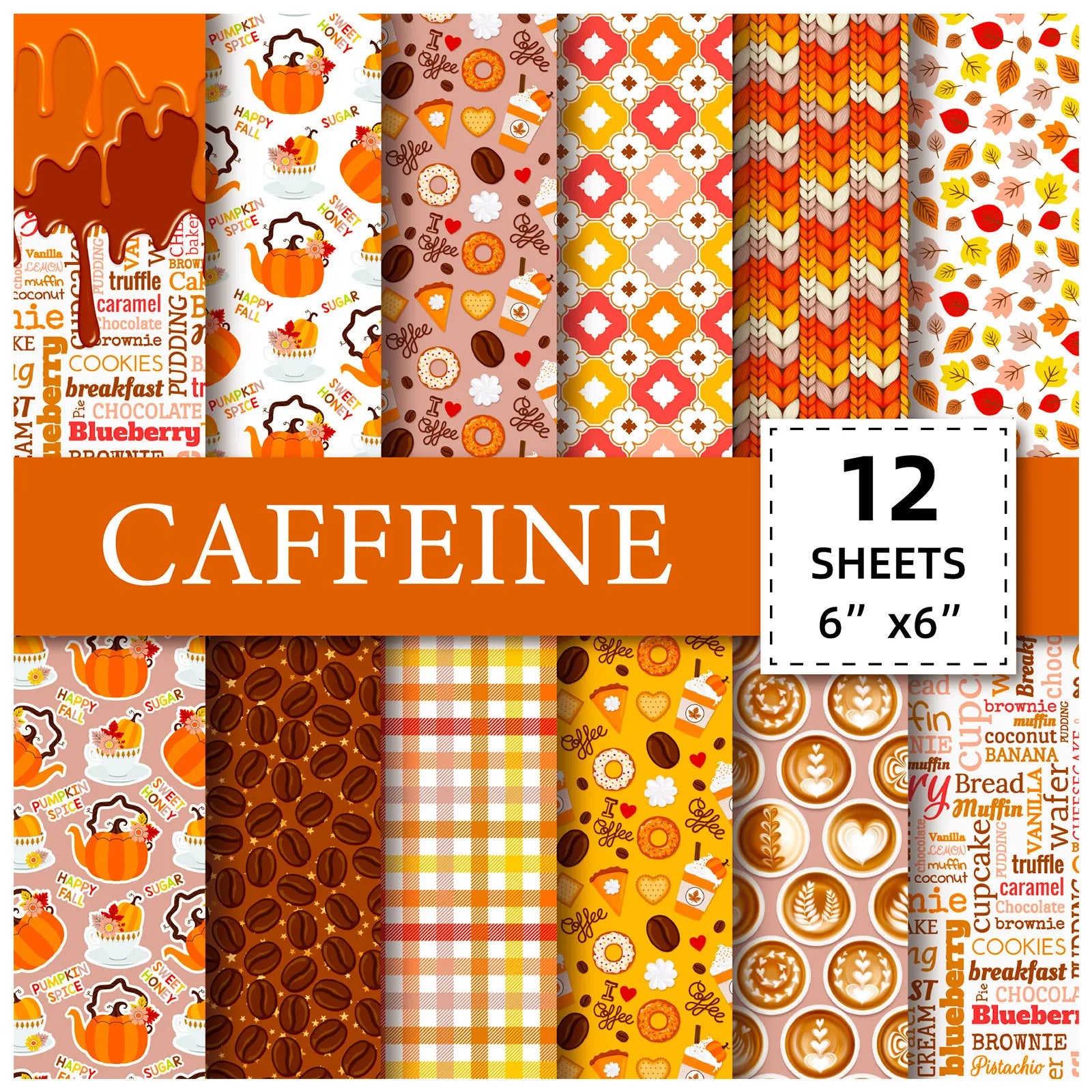 12-Sheet Christmas Scrapbooking Paper – 15x15cm DIY Craft Cardstock