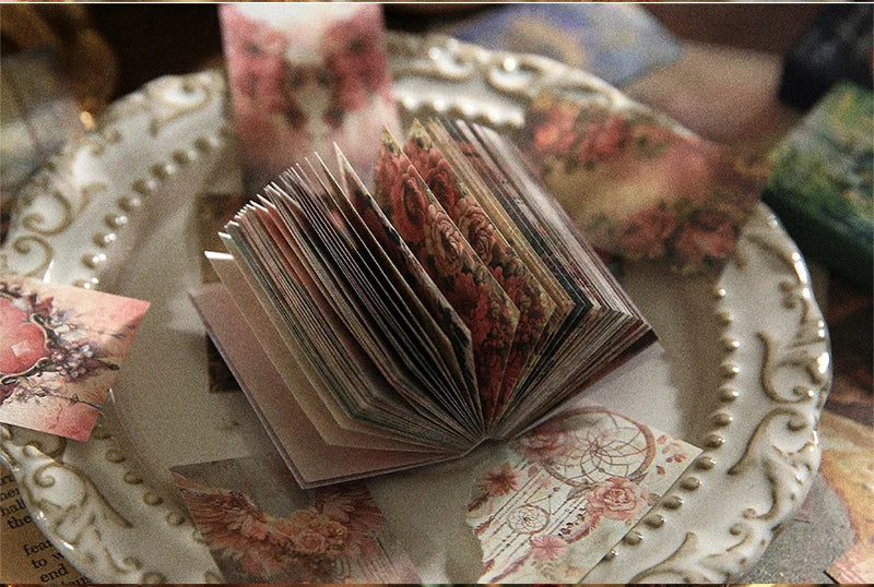 100pcs Retro Aesthetic Scrapbooking Paper – DIY Journaling & Vintage Decor