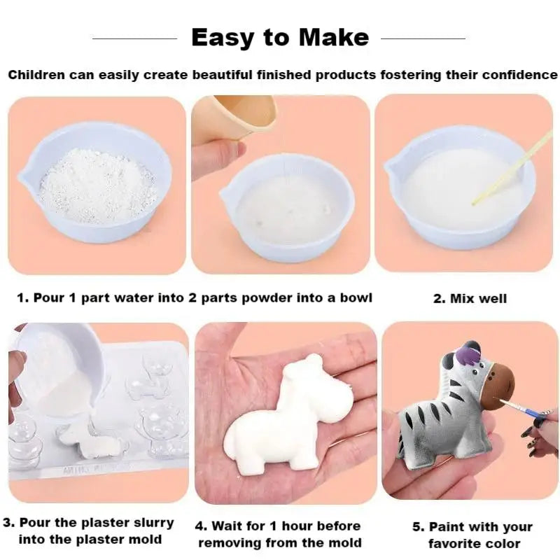 Handmade DIY Plaster Doll Painting Craft Kit for Kids