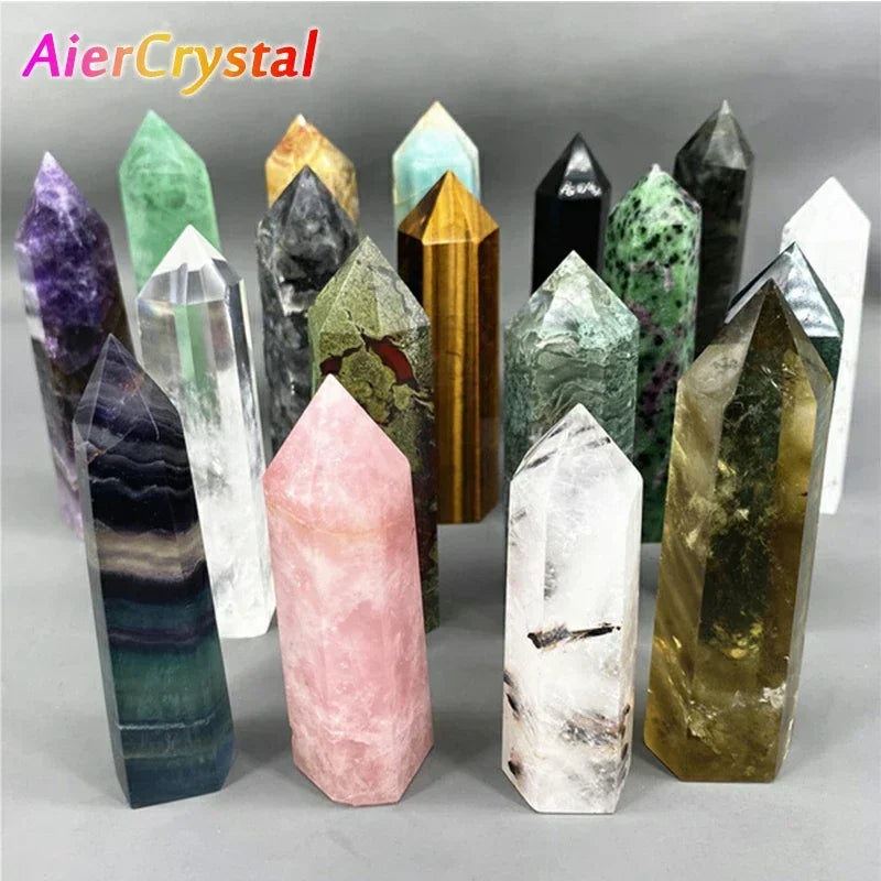 Natural Single-Point Crystal Column