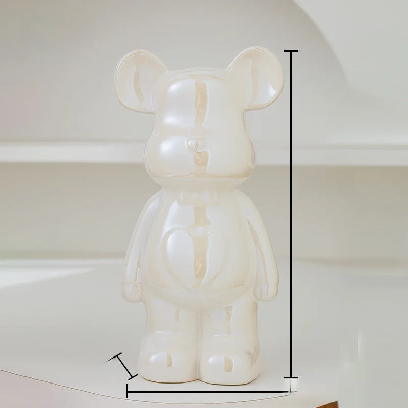 Aesthetic Teddy Bear Ceramic Statue