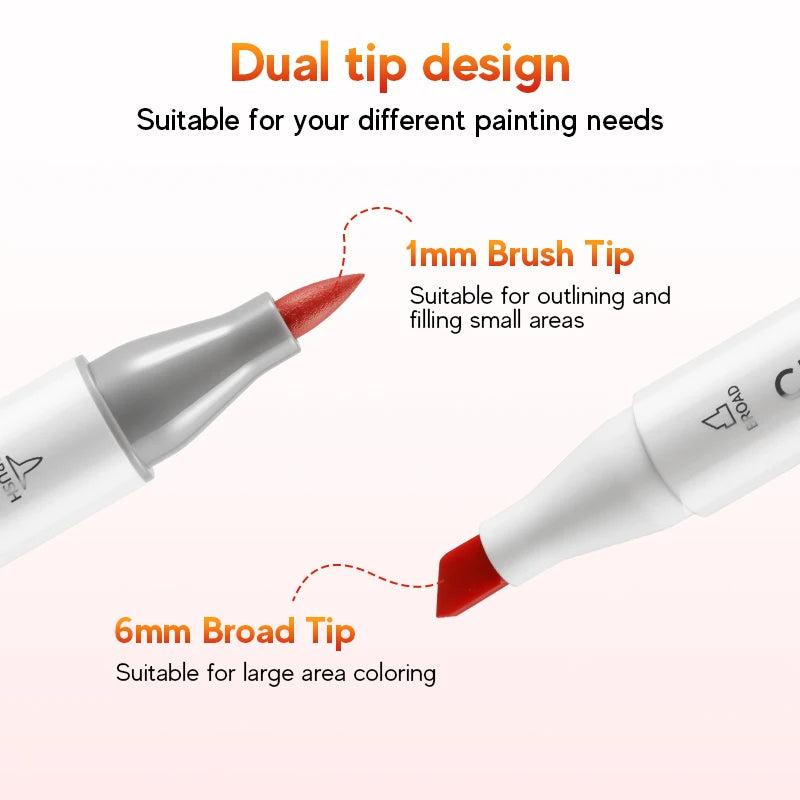 Professional Dual Tip Alcohol Art Marker Set