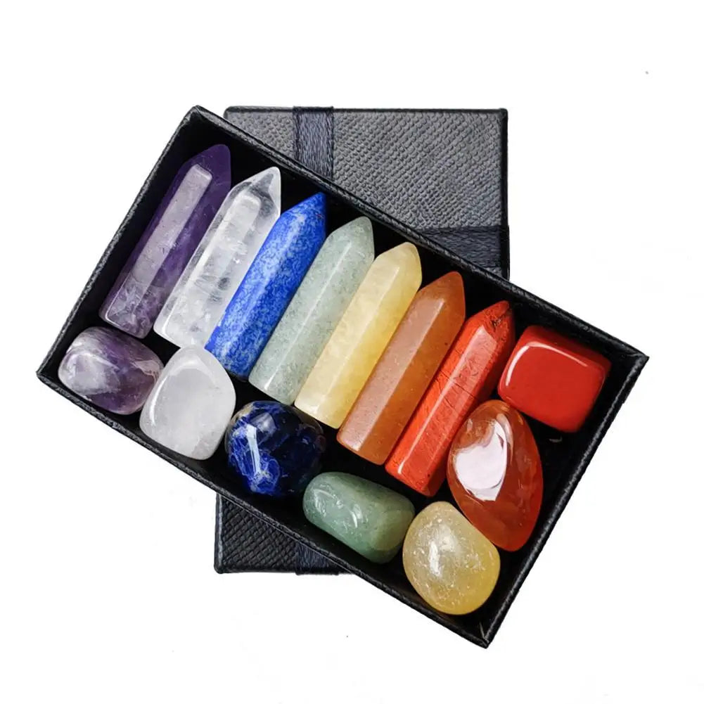 Natural Crystal Gemstone Set – 7/8/10/14PCS Chakra Healing Quartz