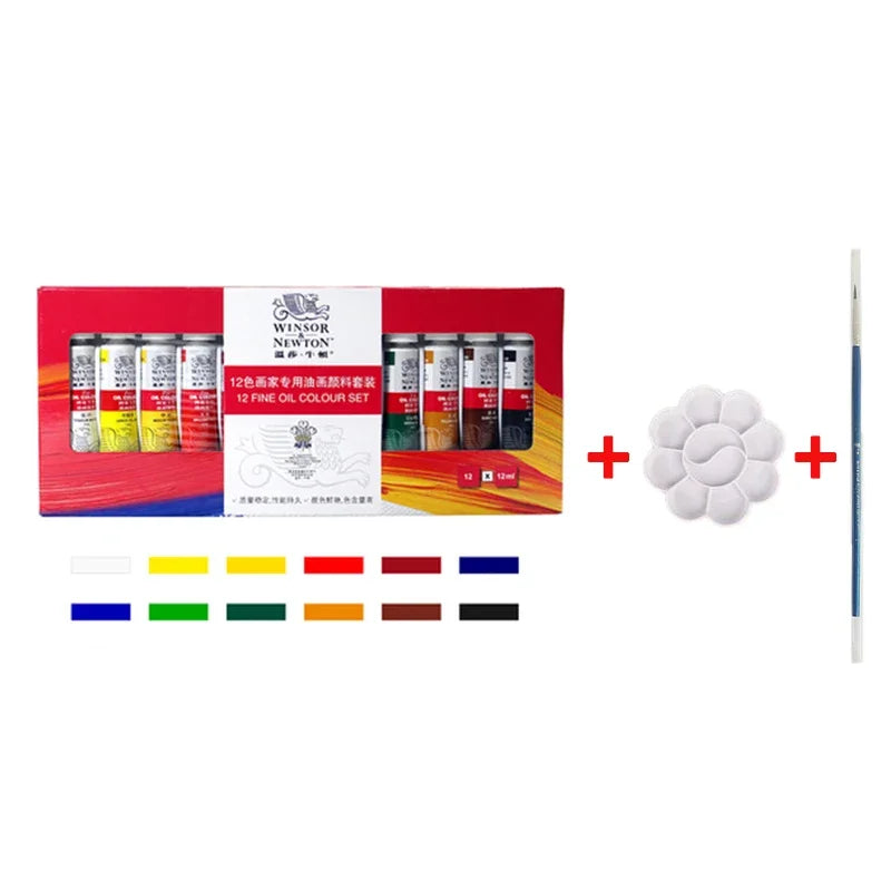 Winsor & Newton Oil Paint Set with Brushes & Palette